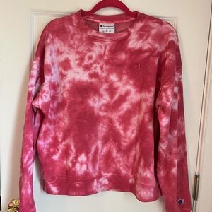 Champion Pink Tie-Dye Crewneck